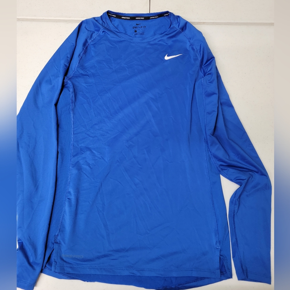 Nike dri fit blue long sleeve